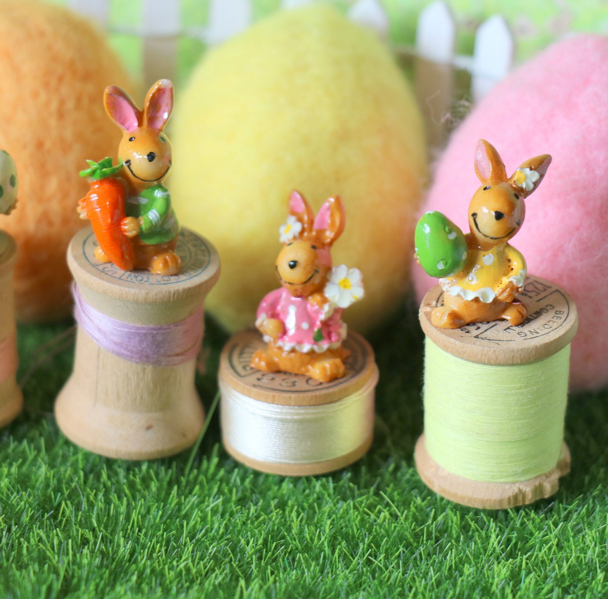 1 Adorable Miniature Hand Painted Bunny Rabbit Family 4 Etsy