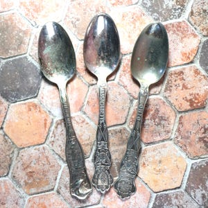1 Antique/Vintage Silver Plated State Spoon