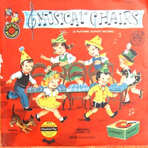 Vintage Children&#39;s 45 RPM Record - Musical Chairs