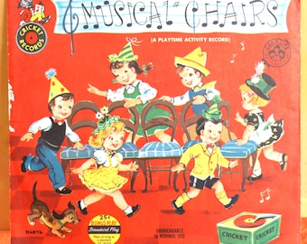 Vintage Children's 45 RPM Record - Musical Chairs