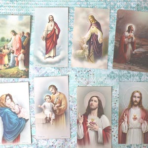 1 Vintage Blank Religious Prayer or Funeral Card