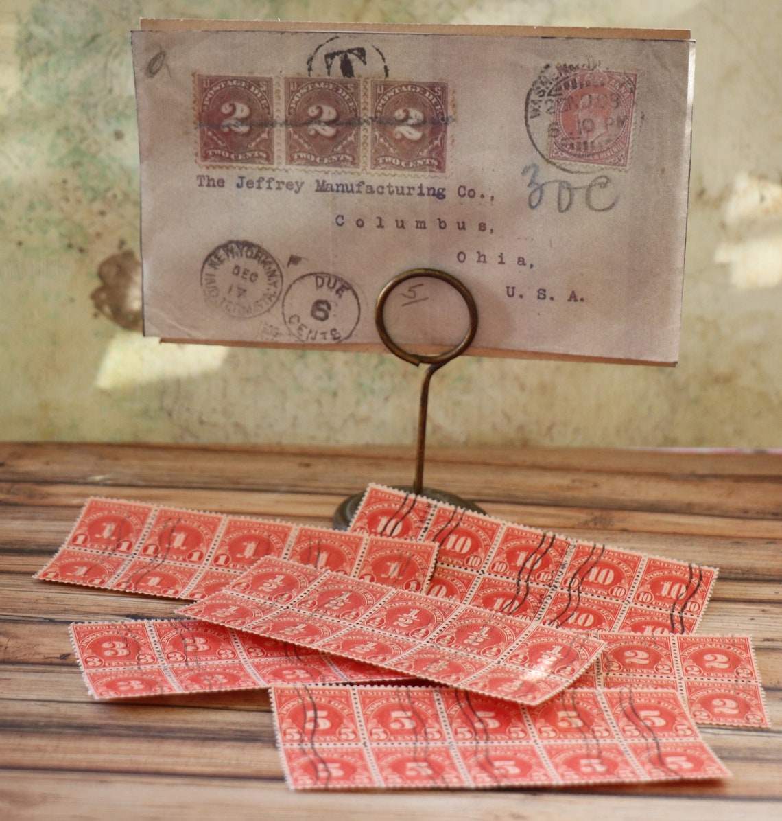 24 Vintage USPS Postage Due Stamps Etsy