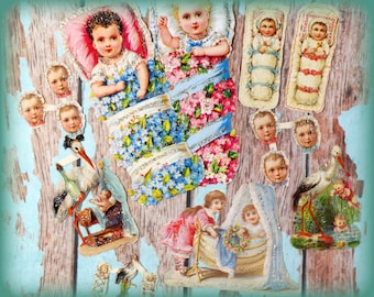 1 Victorian German Reproduction Baby Scrap