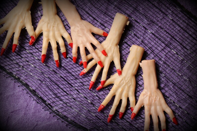 1 Vintage Creepy Halloween Witch Hand