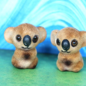 1 Miniature Flocked Koala