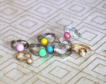 1 Vintage Gumball Machine Metal Rings
