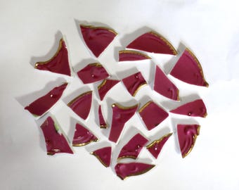 22 Pieces of Broken Ceramic for Mosaic