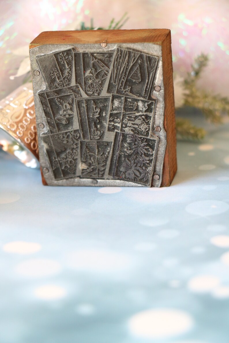 1 Antique/vintage Wood Block Christmas Themed Letterpress - Etsy