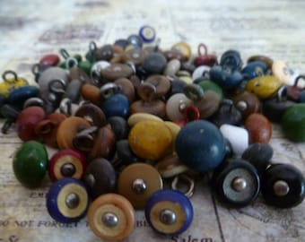 10 Vintage Shoe Button Assortment