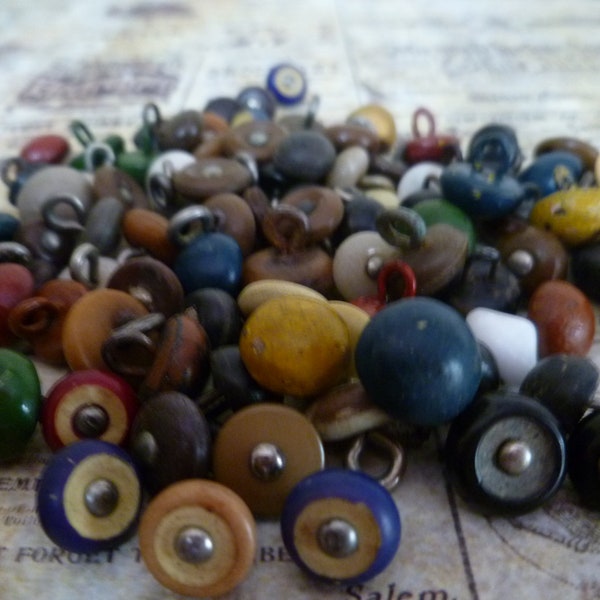 10 Vintage Shoe Button Assortment