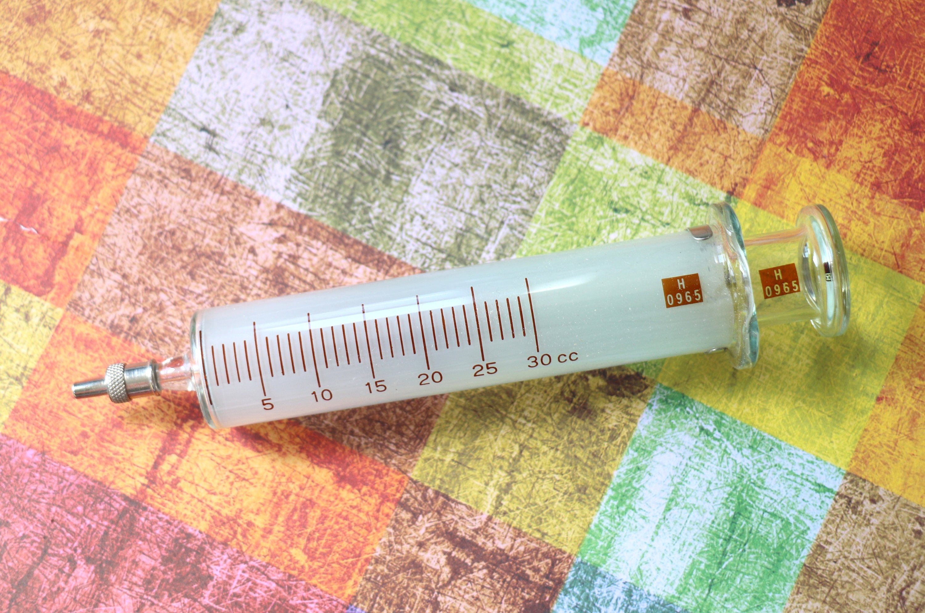 1 Vintage Large 30cc Glass Syringe Etsy