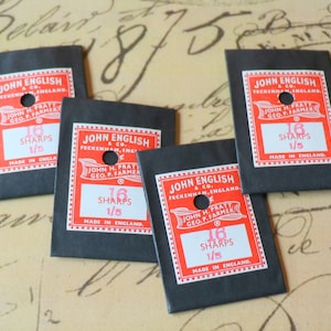 1 Pack Vintage John English Sewing Needles Made in England