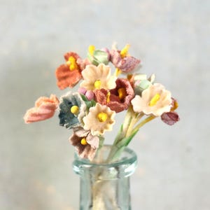 1 Bouquet of Vintage Small Velvet Forget-Me-Not Flowers