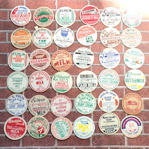 1 Vintage Milk Bottle Cap Set #2 - Your Choice