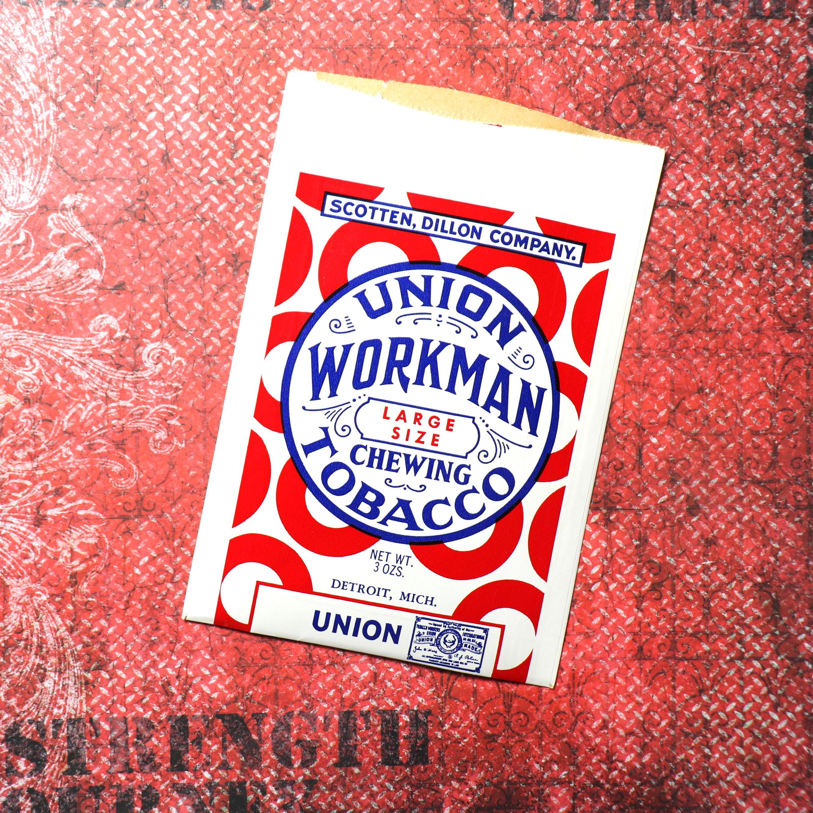 1 Vintage 1930's Union Workman Tobacco Bag
