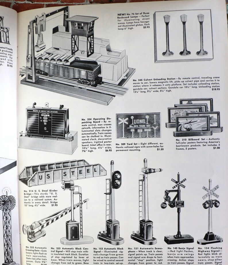 Vintage 1959 Lionel Train Catalog Etsy