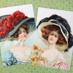 4 Vintage Etiketten