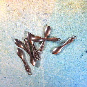 2 Vintage Metal Stamped Spoon Charm