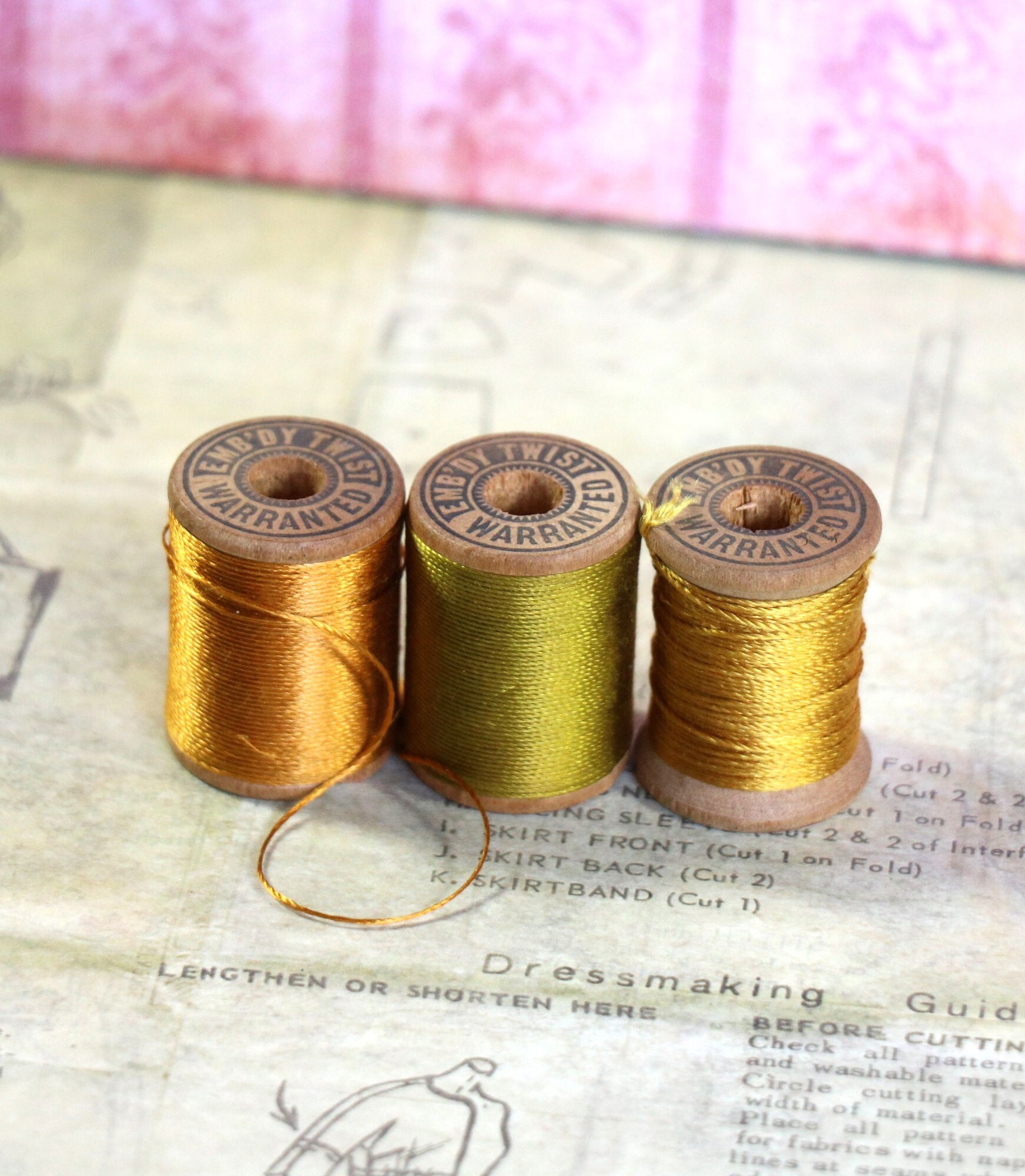 Ten Vintage Wooden Spools Thread Clarks, Coats, Corticelli - Ruby Lane