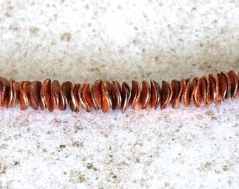 25 Wavy Circle Copper Plated Jewelry Spacers