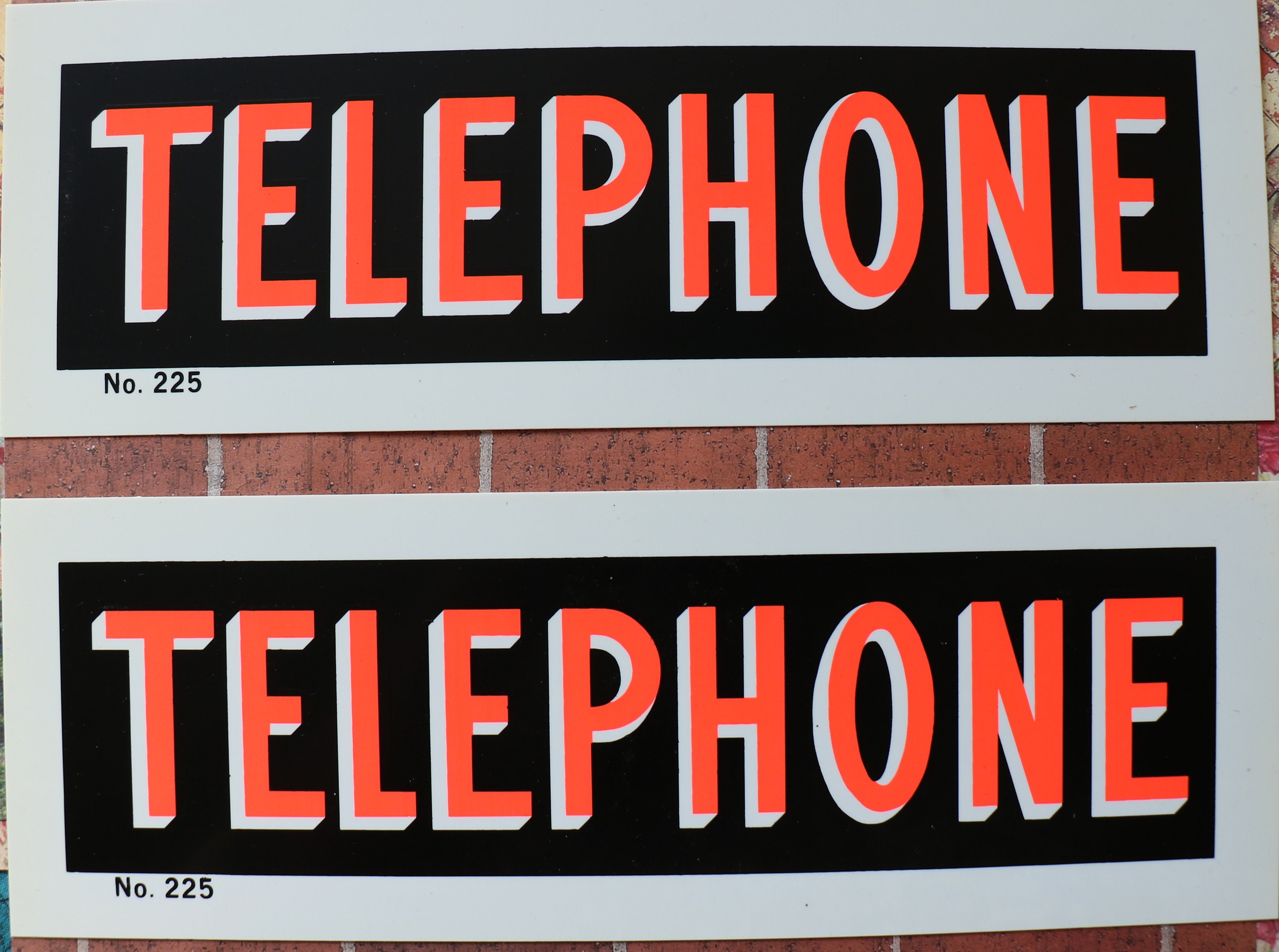 Vintage Telephone Signs - Etsy