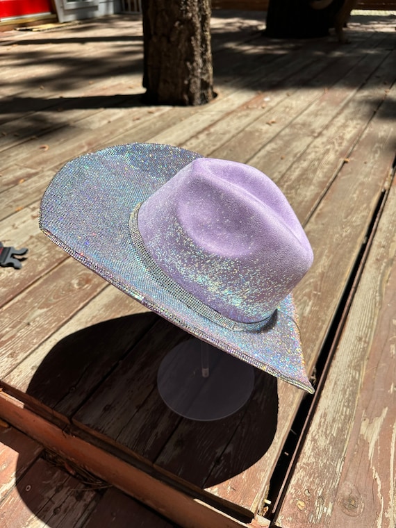 LILAC SUPERSTAR Rhinestone Cowboy Hat Various Colors Blue  display picture 3