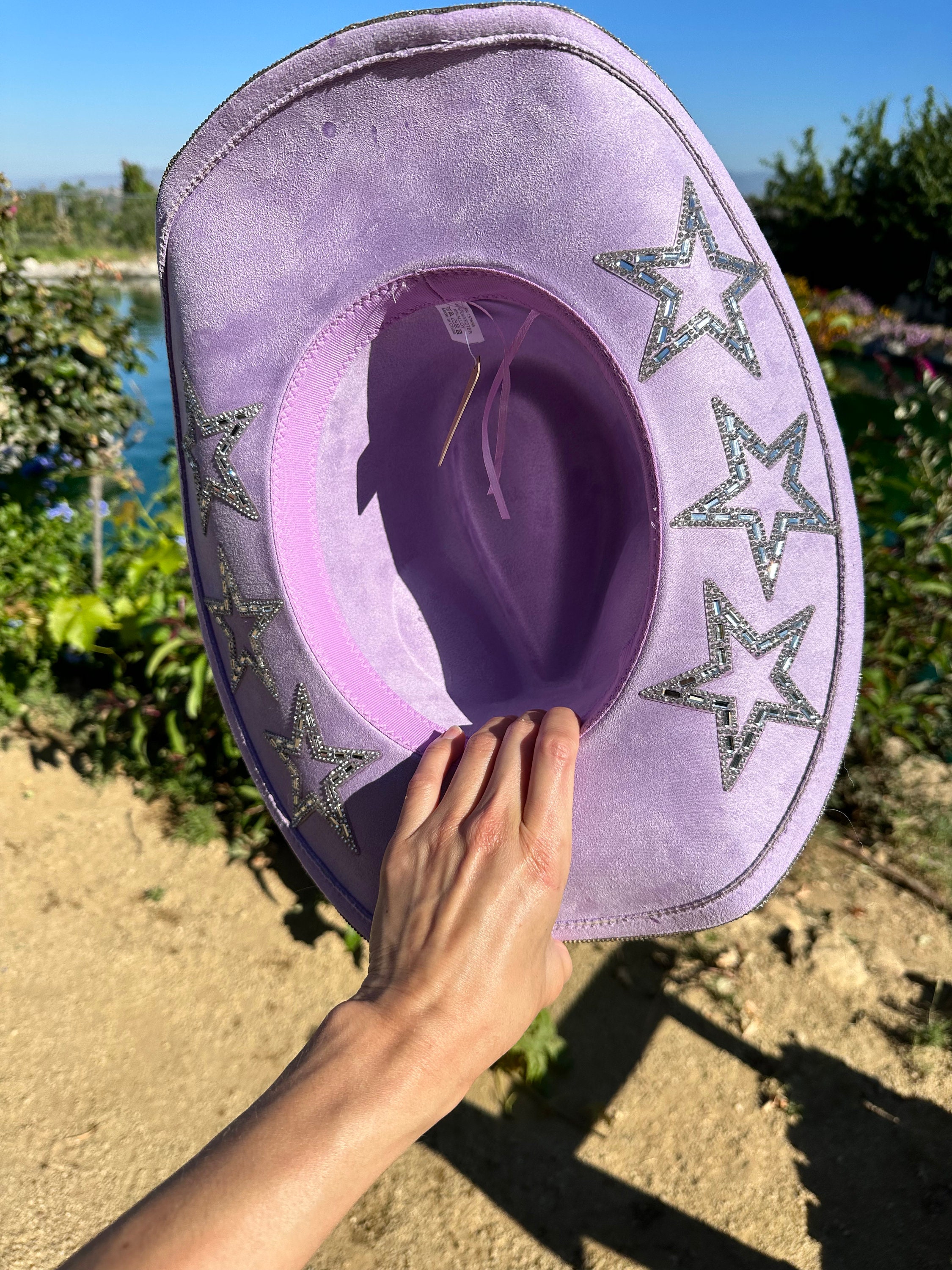 Superstar Rhinestone Cowboy Hat Various Colors Blue Purple