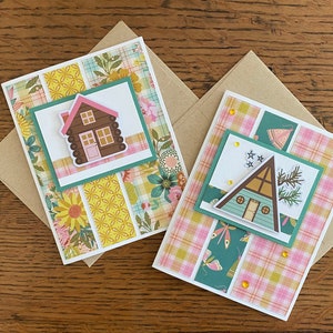 New House Card - Cabin Card - Log Cabin Card - A Frame House Card - Blank Card