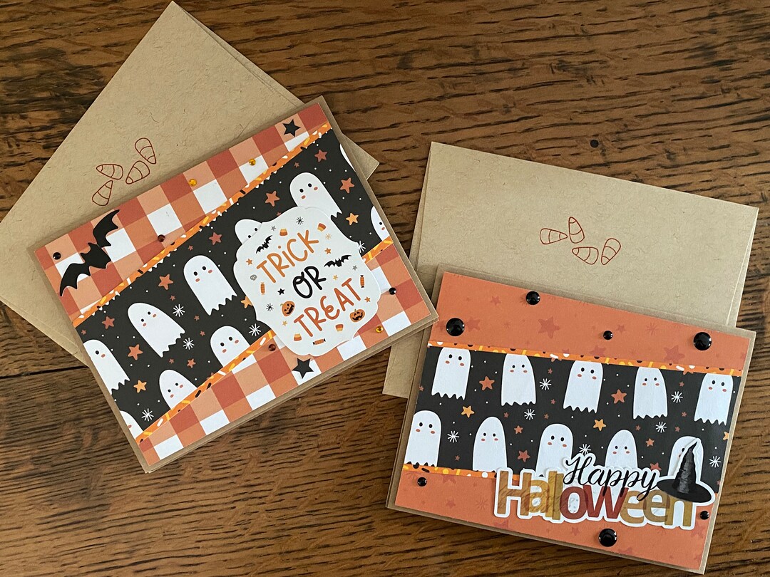 Halloween Card - Happy Halloween Card - Trick or Treat Card - Halloween ...