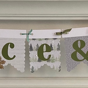 DIY Peace & Joy Banner Kit - Christmas Banner - Winter Banner - Farmhouse Inspired Banner