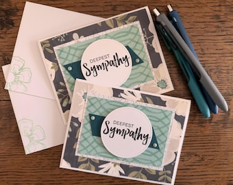 Handcrafted Sympathy Card: "Deepest Sympathy"