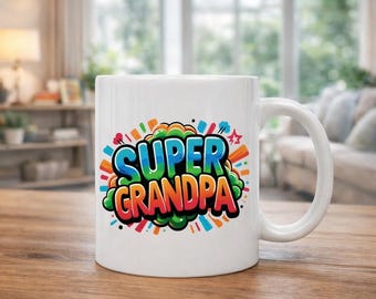 Mok Super Grandpa – Beste opa ooit koffiekopje, opacadeau, Vaderdagcadeau, verjaardagscadeau voor opa