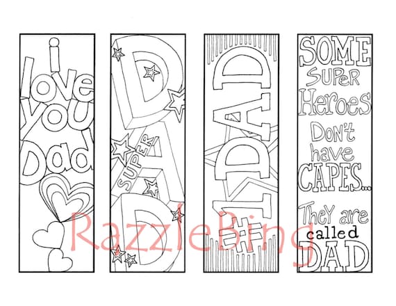 Diy Bookmark Printable Coloring Page Zentangle Inspired Etsy