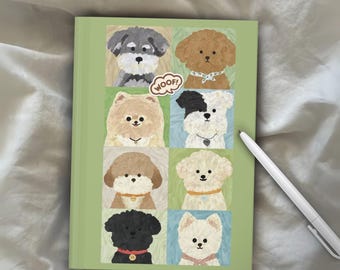 Dog Breed Hardcover Journal, Personalized Notebook, Pet Lover Gift