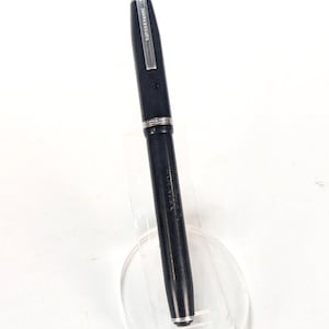 Esterbrook J Black & Chrome Fountain Pen 2668 Nib 1950's Filling Lever Writing