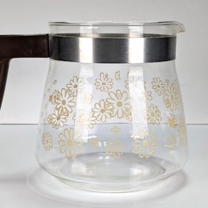 Pyrex Vintage Crazy Daisy Drip Coffee Pot/Carafe Glass 10 Cup Replacement 1970's