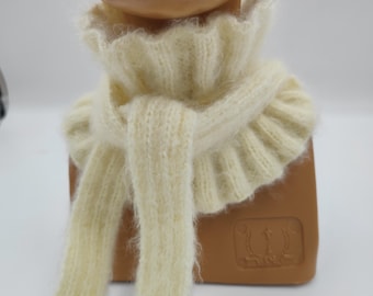 Handmade Knit Neck Warmer, Soft Winter Cowl Scarf