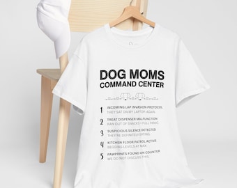 Minimalist Dog Mom Command Center T-Shirt - Funny Dog Mom Shirt, Dog Lover Gift, Mother's Day Tee