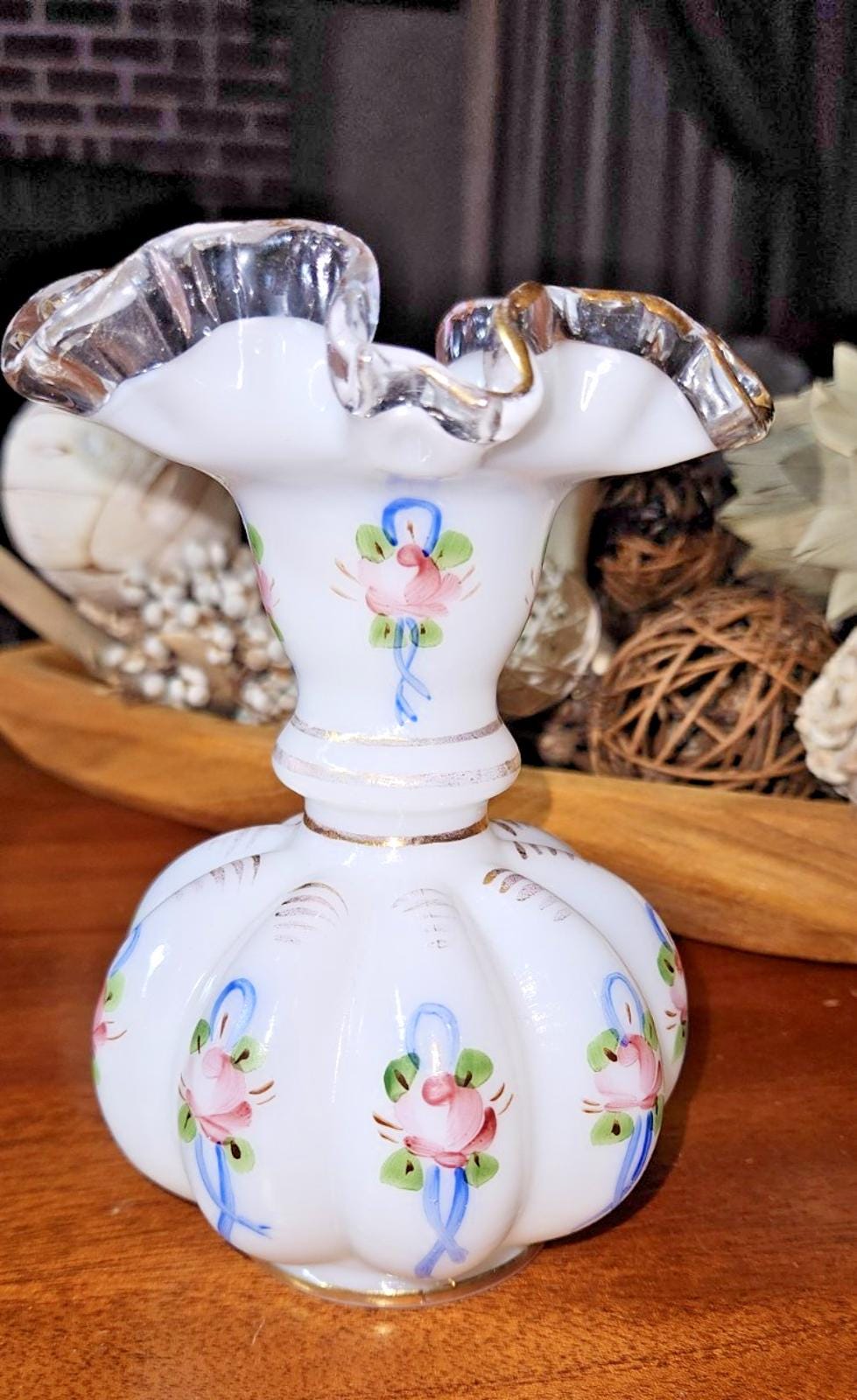 Fenton Ruffled Vase - Etsy