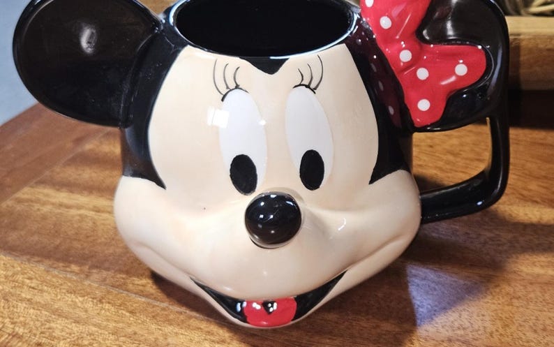 Vtg Disney Minnie Mouse Coffee Mug Super Cute image 9