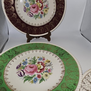 Vtg Solian Ware Simpsons Potters Ltd Cobridge England Plates 3 Colors