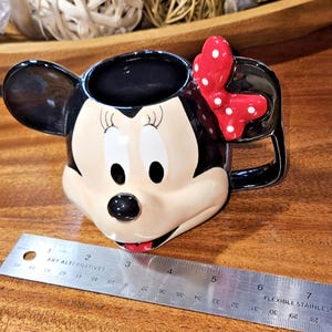 Vtg Disney Minnie Mouse Coffee Mug Super Cute image 4