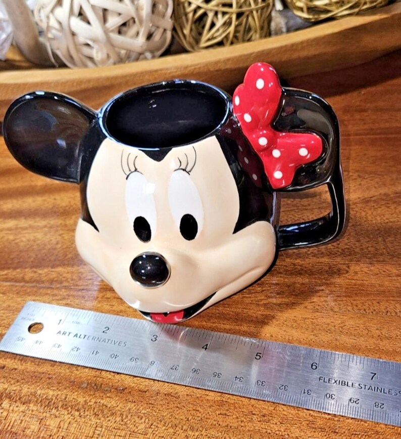 Vtg Disney Minnie Mouse Coffee Mug Super Cute image 4
