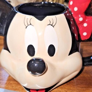 Vtg Disney Minnie Mouse Coffee Mug Super Cute image 11