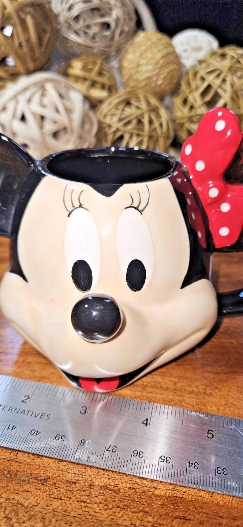 Vtg Disney Minnie Mouse Coffee Mug Super Cute image 11