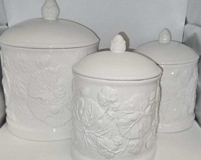 Williams Sonoma White Ceramic Canister