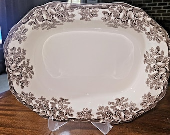 Williams Sonoma Spode Acorn Rectangle Vegatable Serving Dish Htf Pattern