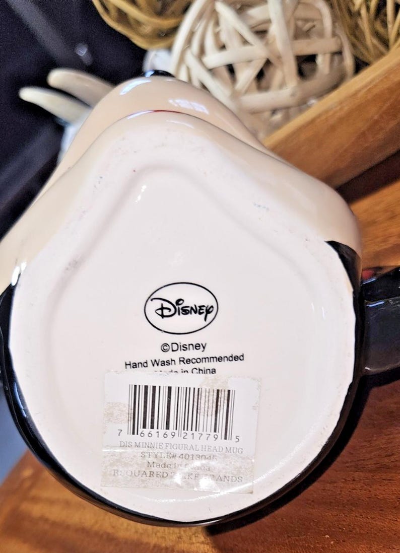 Vtg Disney Minnie Mouse Coffee Mug Super Cute image 3