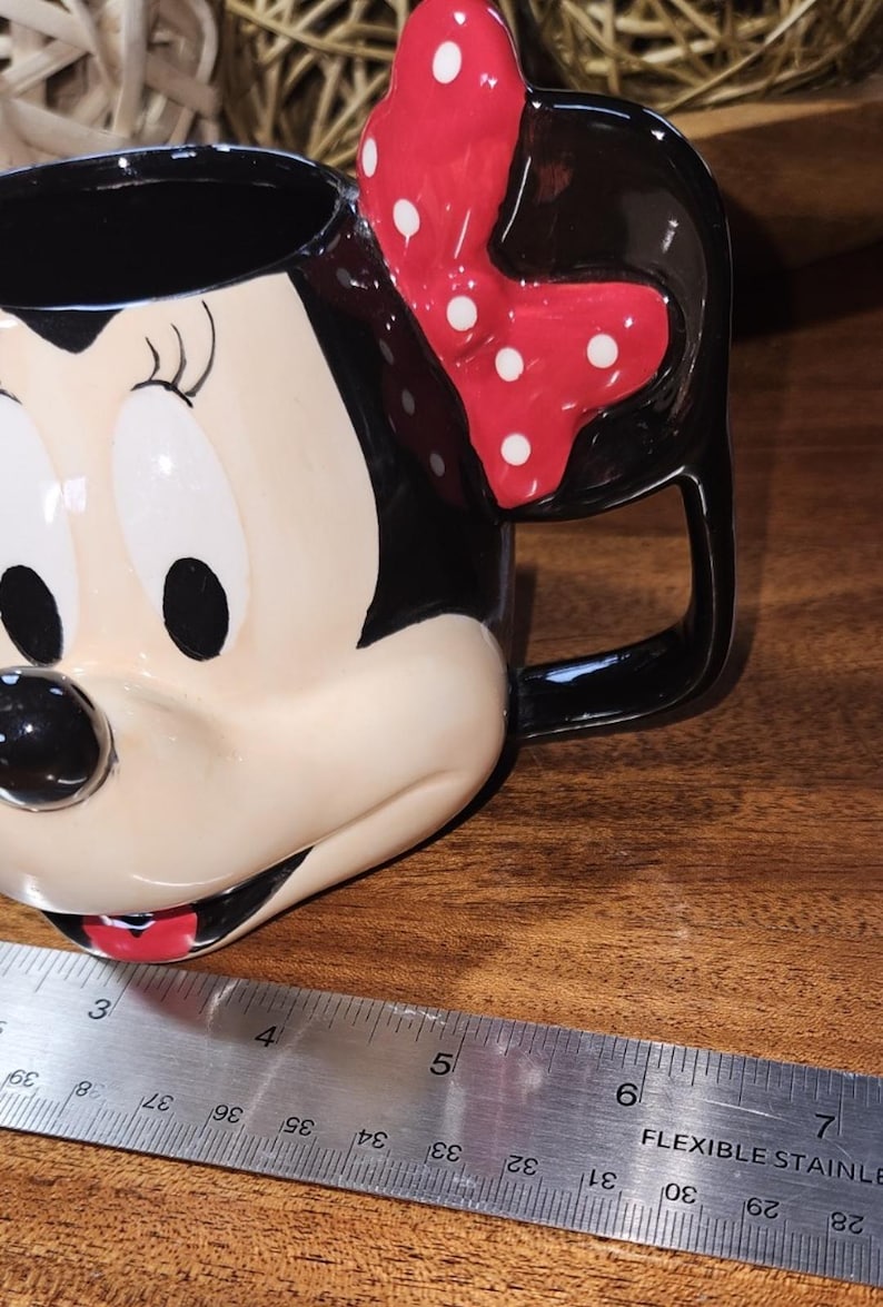 Vtg Disney Minnie Mouse Coffee Mug Super Cute image 10