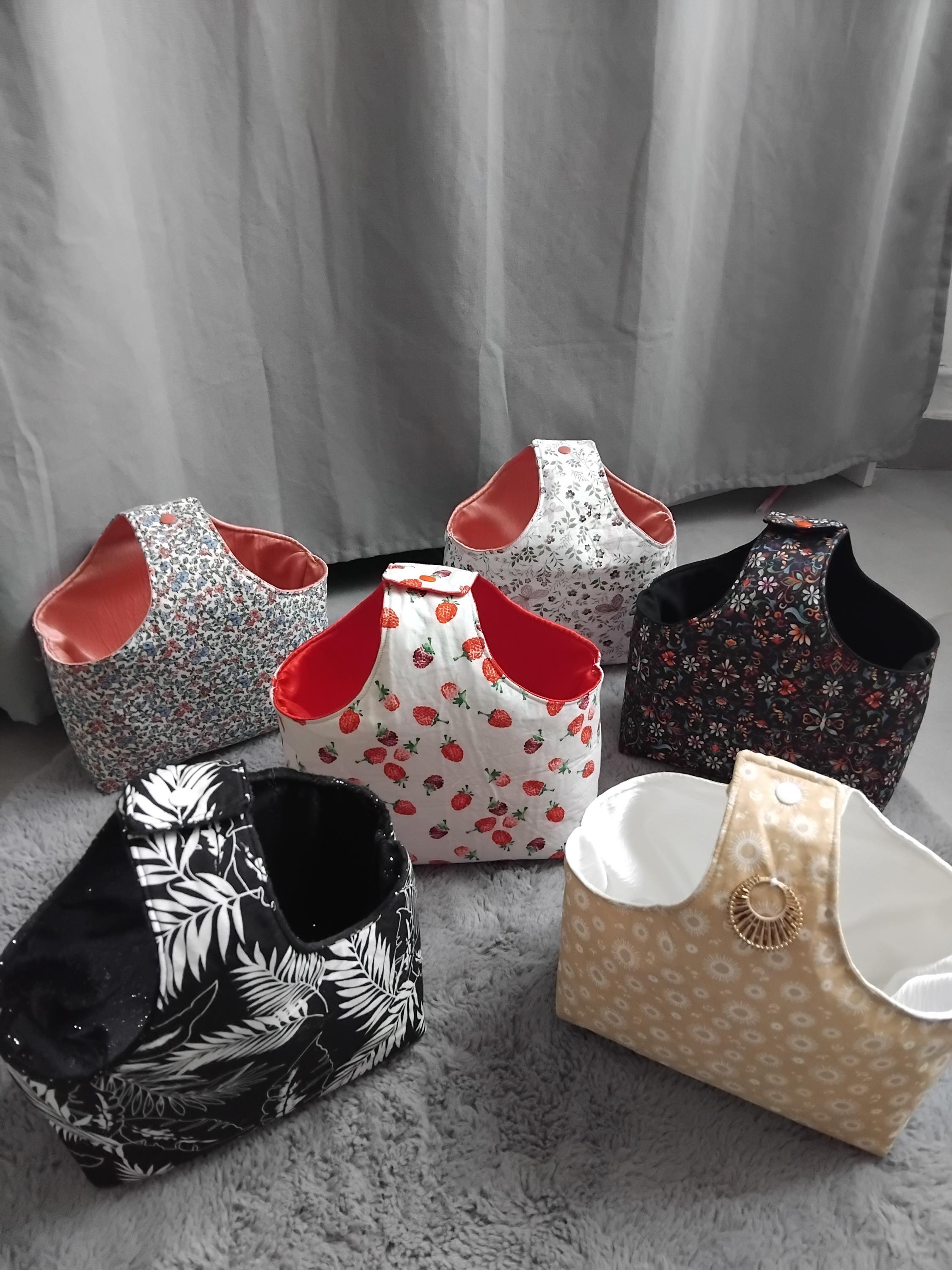 Lot De 2 Sacs Suspendus Pour Pinces à Linge - Organisateur Salle De Bain, Buanderie - Toile, 32 X 28 Cm